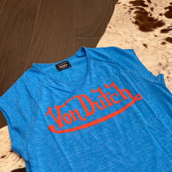 Von Dutch Blue Sleeveless Top - Picture 2 of 7